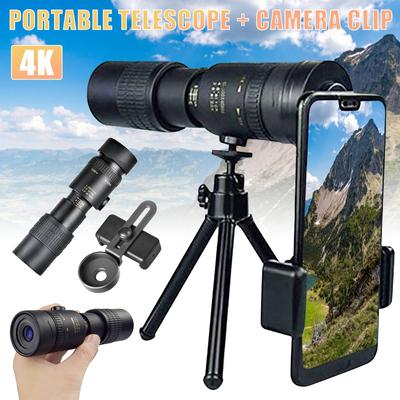 (Projector)4K 10-300X40mm Super Telephoto Zoom Monocular Telescope Portable