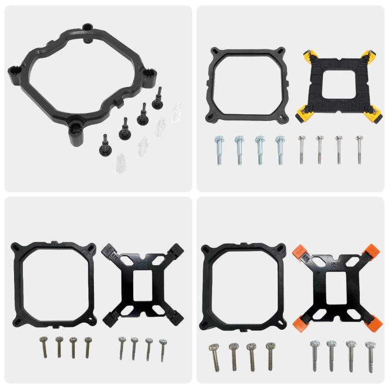 CPU Cooling Fan Support Base Frame With Installation Screws for 1700 1200 115x 2011 1366 Retention Backplates Set
