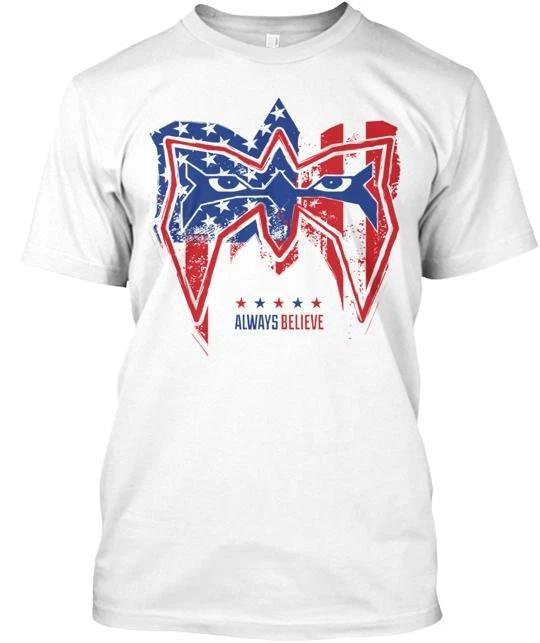 Ultimate Warrior Official USA Tee 100% Cotton T-shirt Mens Tees Top Made in the T-Shirt Tee Top Unisex S