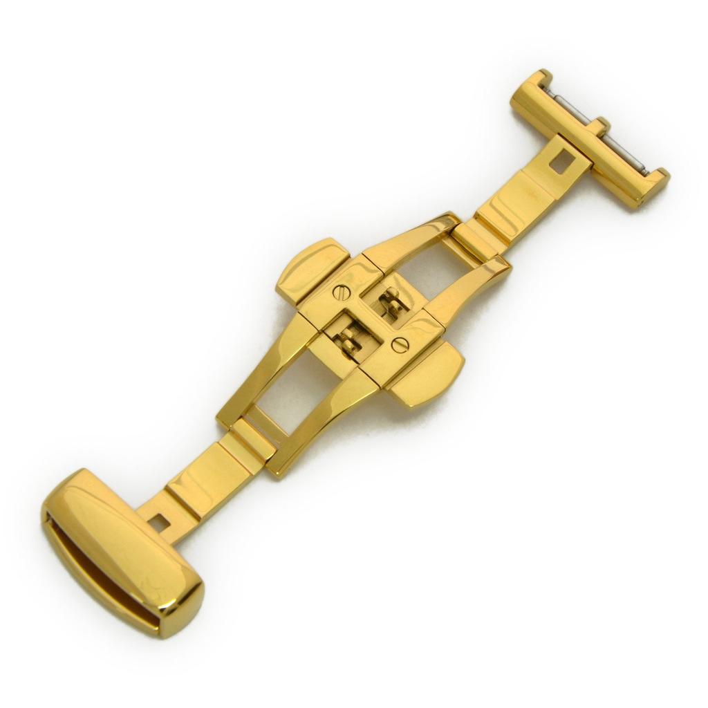 CASSIS Watch Strap PBF 18mm Gold Mirror Buckle with Replacement Tool D-Buckle D-BUCKLE2 (CAYGM2018)