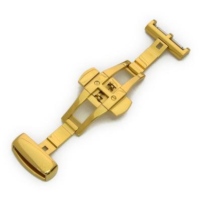 CASSIS Watch Strap D-Buckle PBF D-BUCKLE2 Two Mirror 18mm Gold with Replacement Tool CAYGM2018