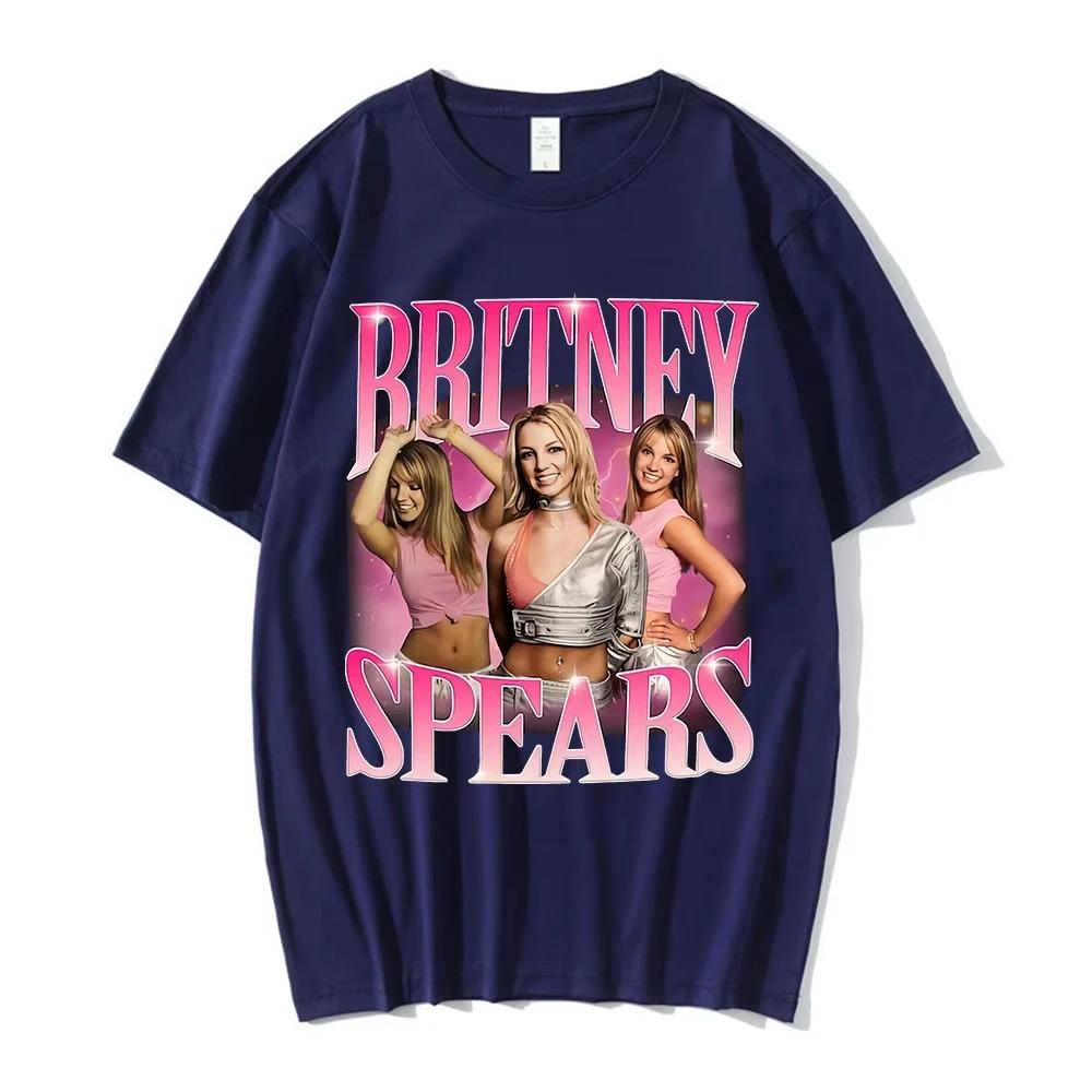 Britney Spears 90s Retro Style Poster Graphic Print Tshirt Streetwear Hip Hop Fashion Tops Men Women Oversized Summer New Tees