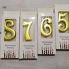 Gold Number Birthday Candles - Large Box Set for Kids' Birthday or Full Moon Party Cake Decorations (10 Boxes)