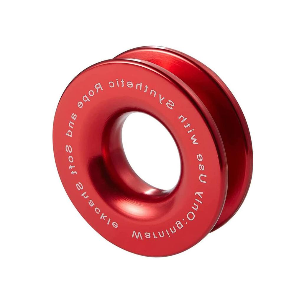 Heavy Duty Recovery Ring Snatch Block Pulley W/ Soft Shackle Tow Winch Rope