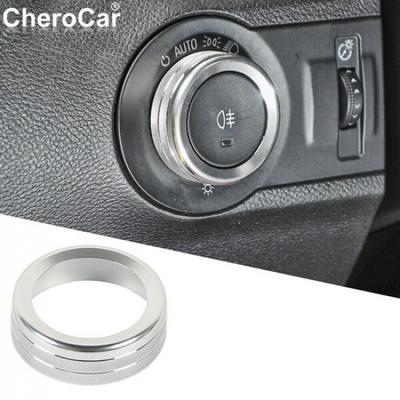Interior Headlight Button Knob Trim Cover Ring For Chevrolet Camaro 10-15 Silver