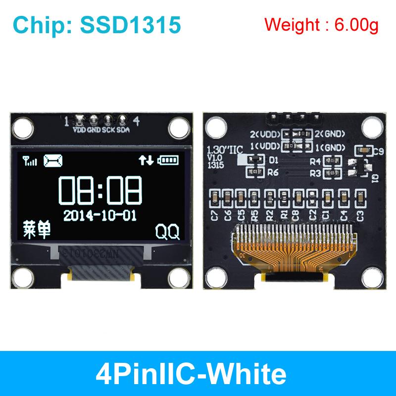 TZT 1,3 Zoll OLED-Modul SPI/IIC I2C Kommunikation weiß/blau Farbe 128X64 1,3 Zoll OLED LCD LED Display-Modul 1,3" OLED-Modul