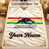 Flannel BlanketPenrith Panthers Custom Name Text Personalized Soft Warm Throw Blanket Home Decor Gift
