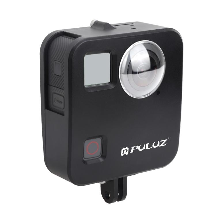 

PULUZ for GoPro Fusion Housing Shell CNC Aluminum Alloy Protective Cage with Basic Mount & Lens Caps(Black) чёрный
