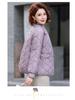 Petite Stylish Cotton Jacket for Middle-Aged Women, Autumn/Winter Short Coat, Warm Lightweight Outerwear for Elderly Women