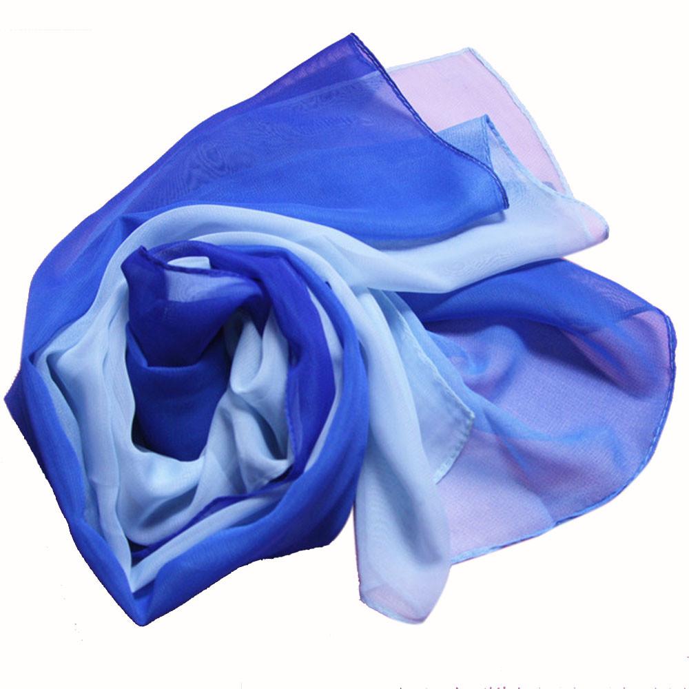 Fashion Lady Gradient Color Long Wrap Women's Shawl Chiffon Scarf Scarves