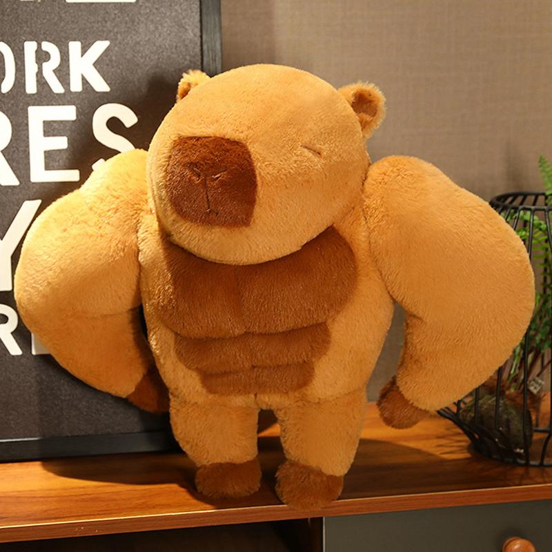 Erdbeerhut Capybara Plüschtier Simulation Schildkröte Rucksack Capibara Stofftiere Anhänger Plüschtier Stoffpuppe Kindergeschenke