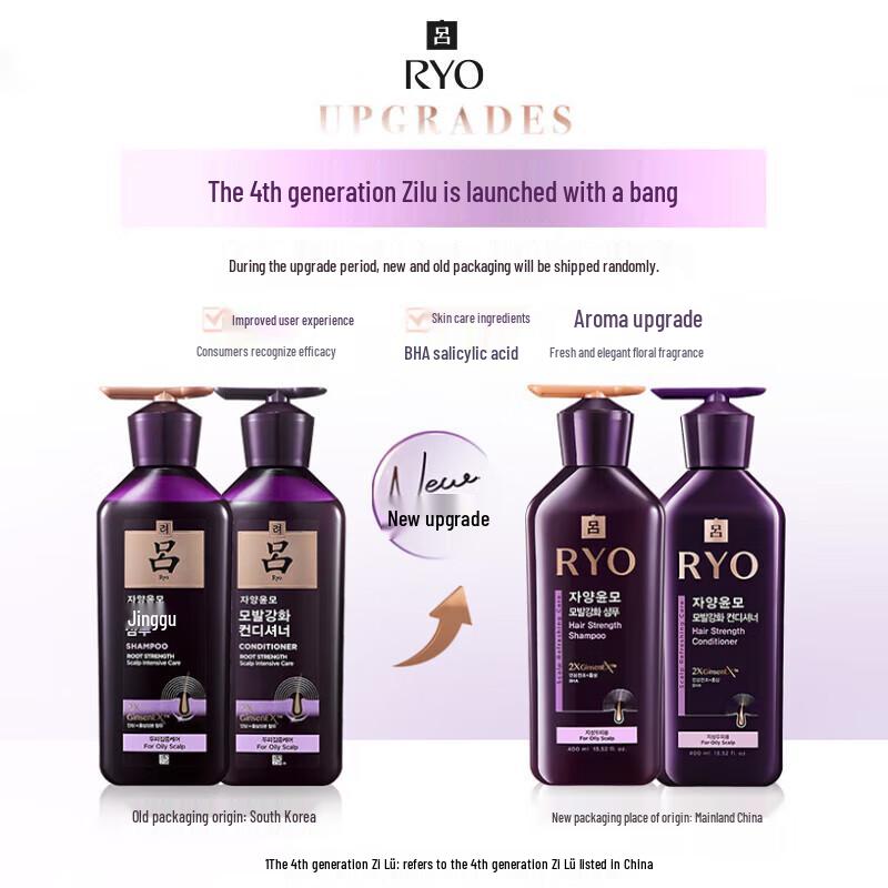 Ryo Purple Line Oil Control Hair Care Set