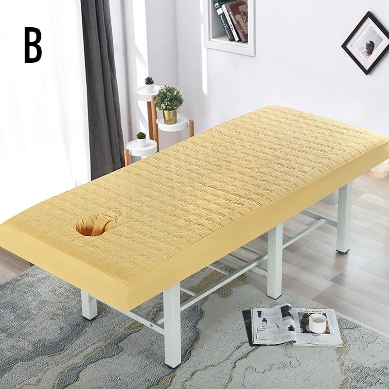 

Beauty Salon Massage Bed Thick Quilted Table Fitted Full Cover Table Sheet With Hole SPA Massage Table Bed Cover Bedspread (as the picture,60x185cm)