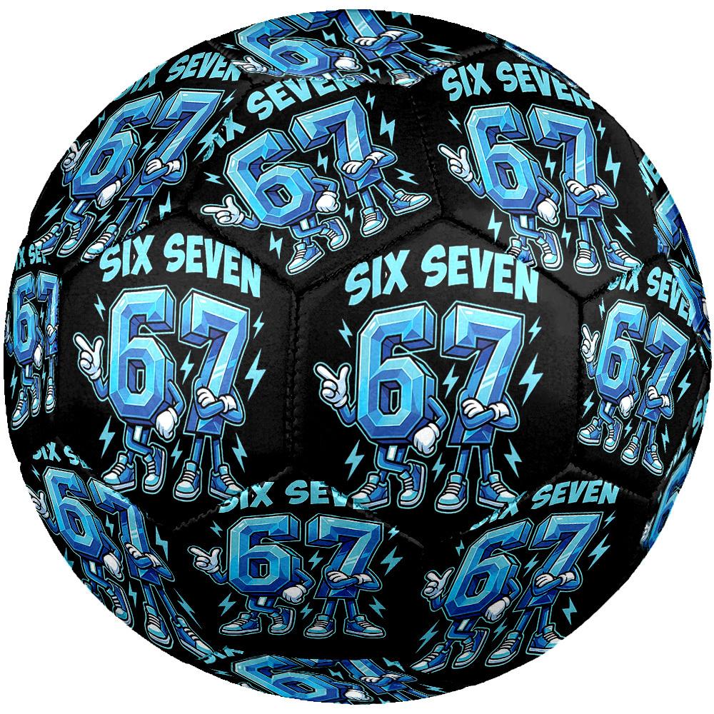 1pc Six Seven Energy Theme Soccer Ball Football, Size 5, Lightweight PVC, Outdoor Training Soccer Ball,Gift C6551