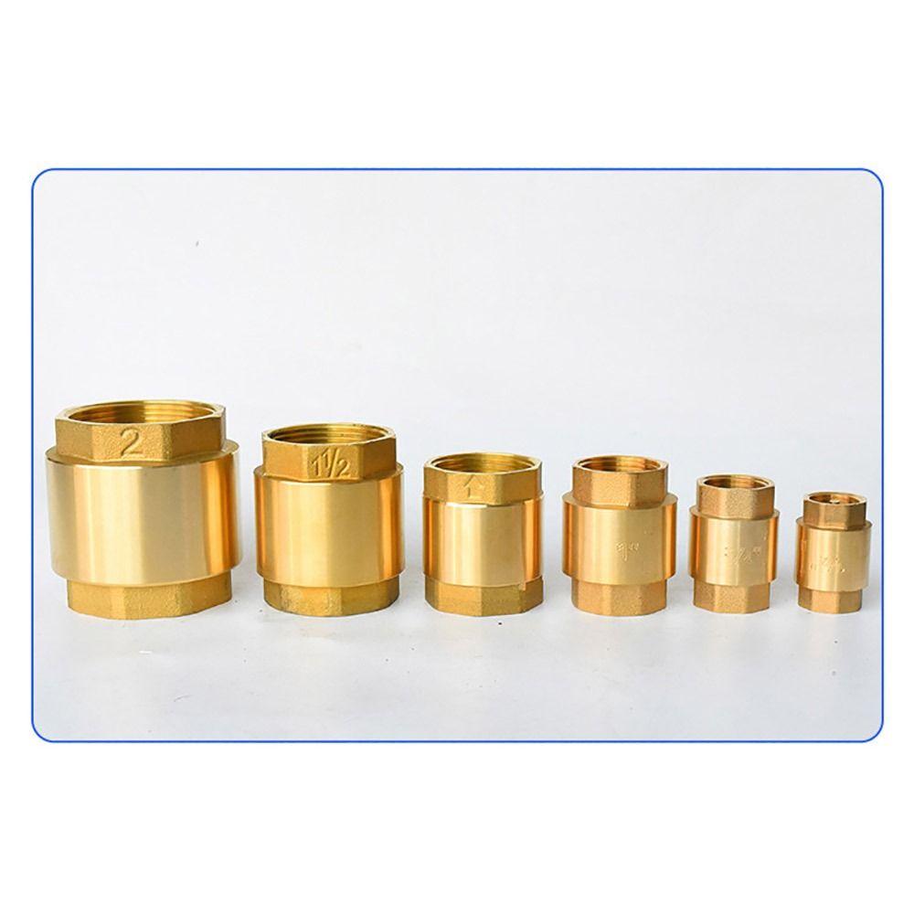 1Pcs In-Line Spring NPT Brass Check Valve Female Thread Anti Backflow Valve Durable One-Way Valve