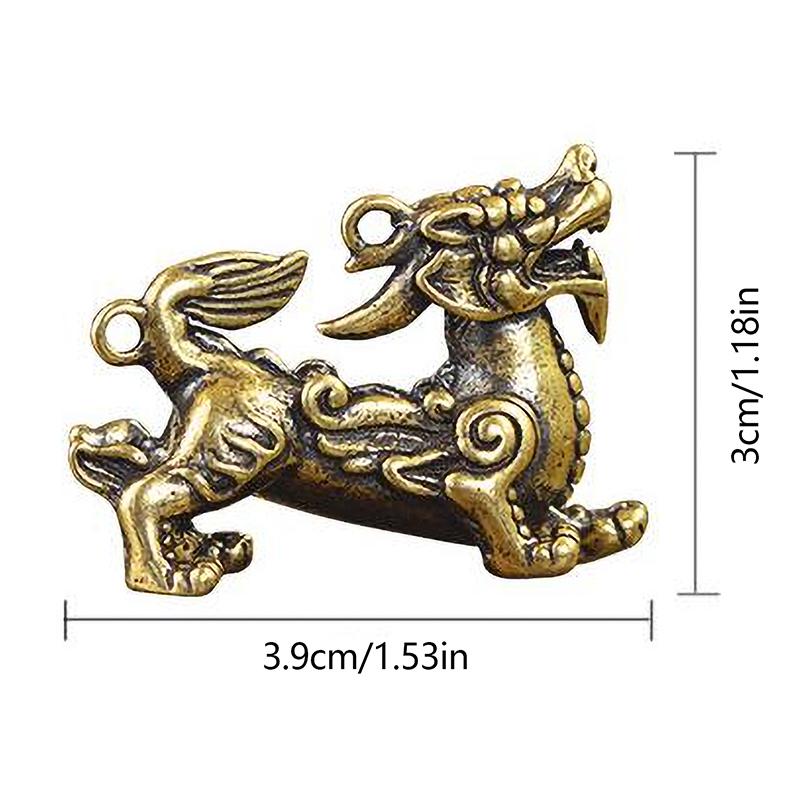 1PCS Antique Brass Eagle Crane Statue Small Ornaments Vintage Brass Animal Figurines Crafts Desk Home Decor Accessories Gifts