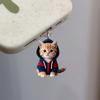 Cartoon Cute 2D Flat Cat Design Clothing Acrylic Mobile Phone Dust Plug Stopper Pendant Gifts for IPhone and Type-C Decoration2