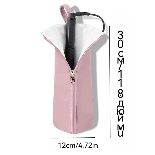 Heat Resistant Curling Iron Storage Bag Hanging Travel Portable Heatproof Mat Waterproof