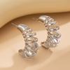 Design earrings croissant hollow simple stud earrings, niche geometric versatile ears