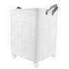 Foldable Laundry Basket with 4 Wheels Space Saving Portable Storage Hamper for Clothing Toys Home Sundries