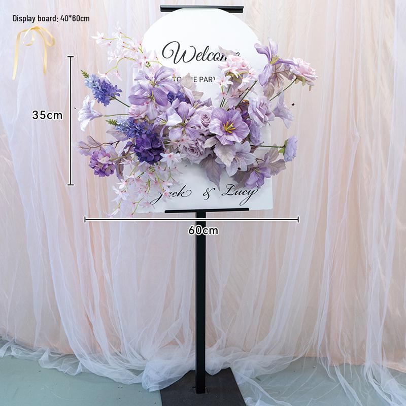 Purple Themed Wedding Arch Decoration: European Style Artificial Floral Art