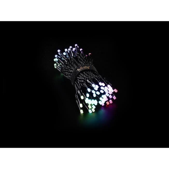 Guirlande lumineuse - twinkly - 100 leds rgb - 8m - connectée - multicolore - ip44
