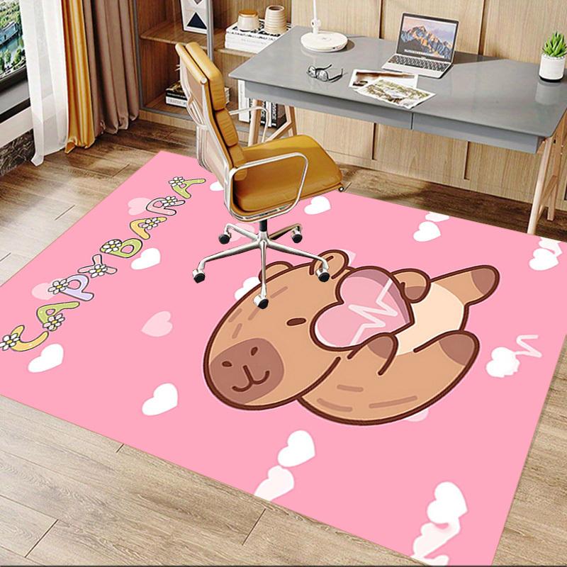 1PC Capybara Love Anti-slip Carpet, Suitable for Office, Bedroomand Playrooms. It Can Also Be Used As a Sofa Footrest cover-R16