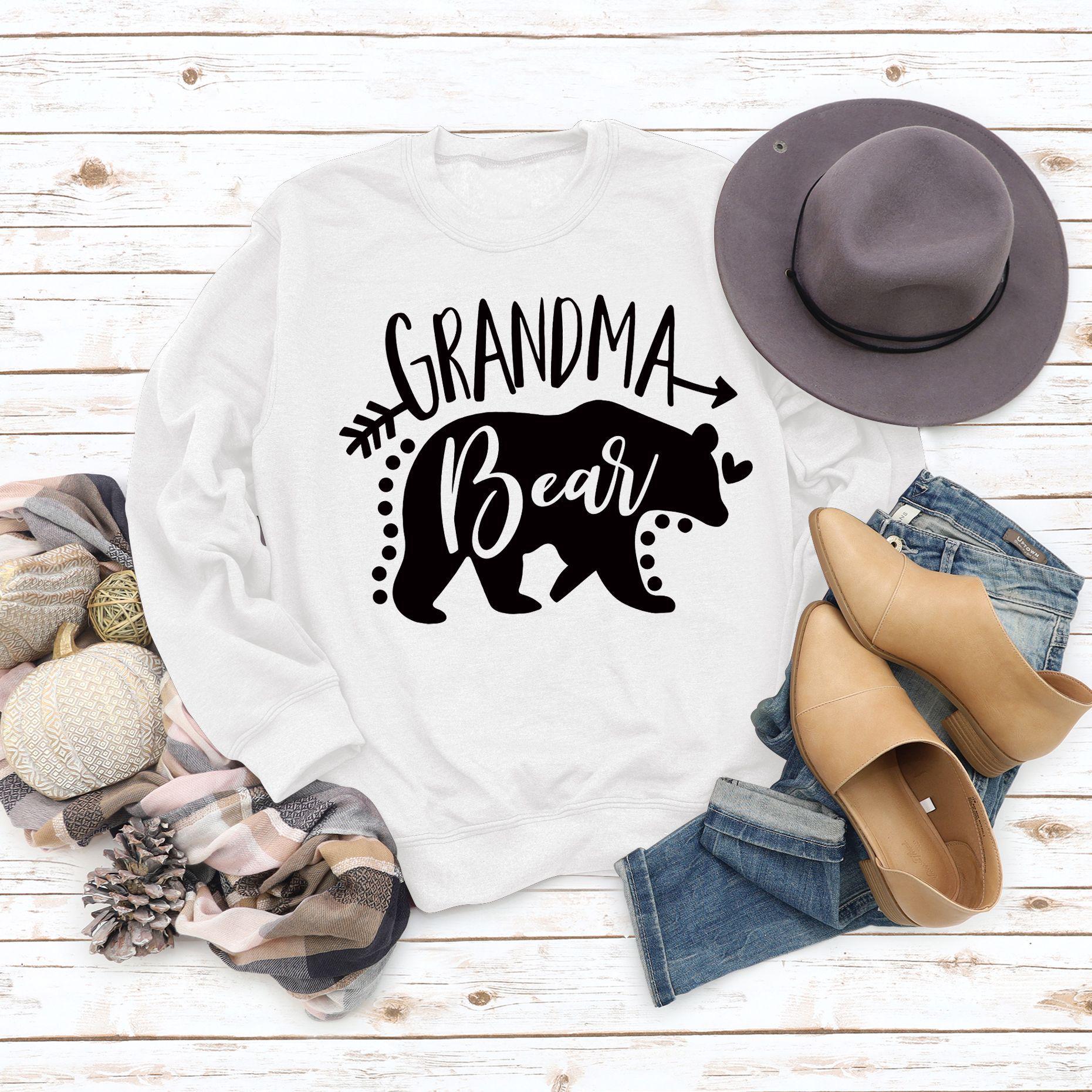 

Женский осенне-зимний свитшот с длинным рукавом «Мама-медведица» 3XL