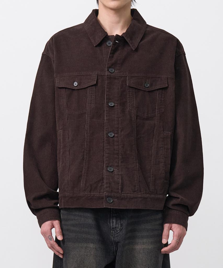 Excontainer Corduroy Trucker Jacket (Brown)