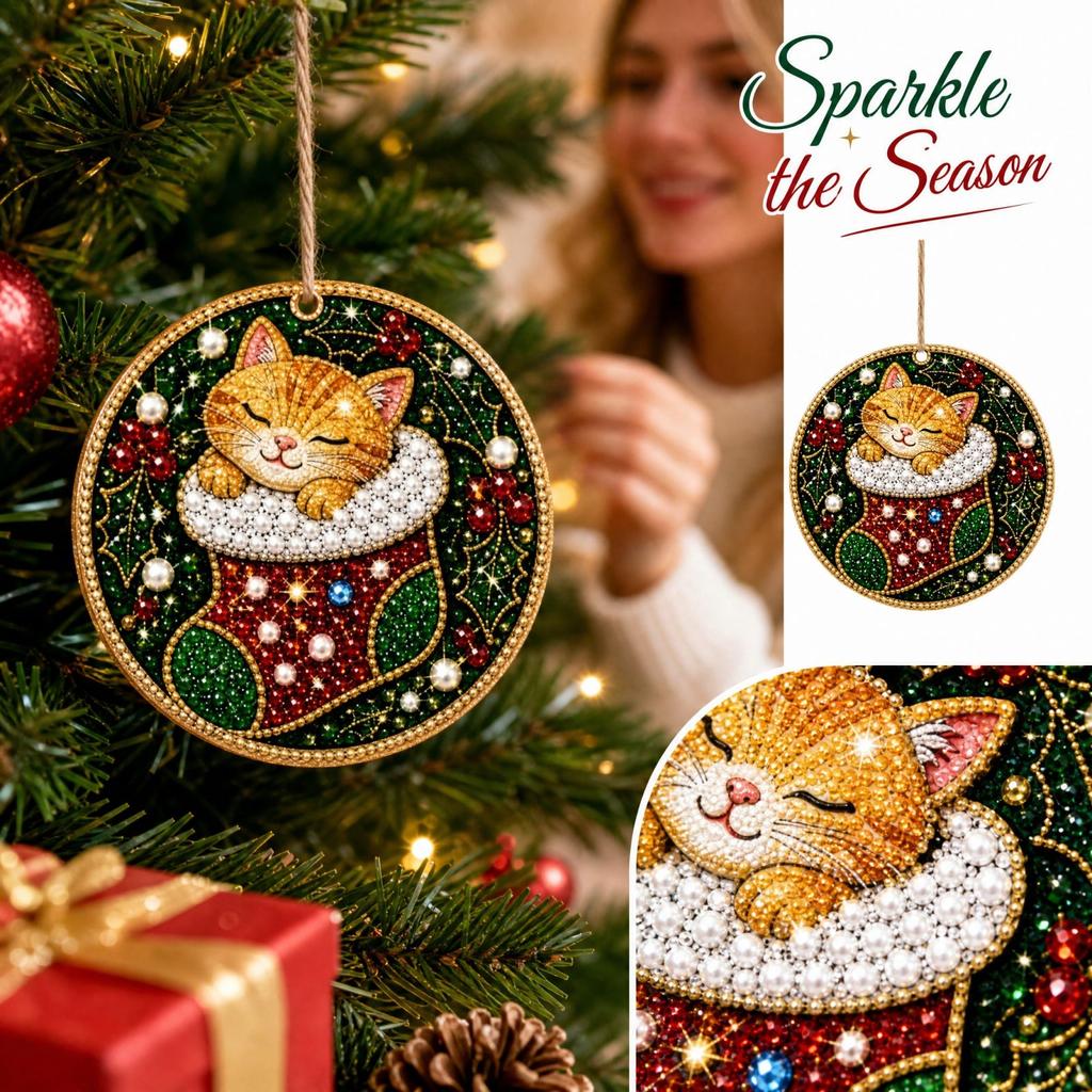 Christmas Tree Ornament, 2D Christmas Hanging Decoration for Holiday Decor
