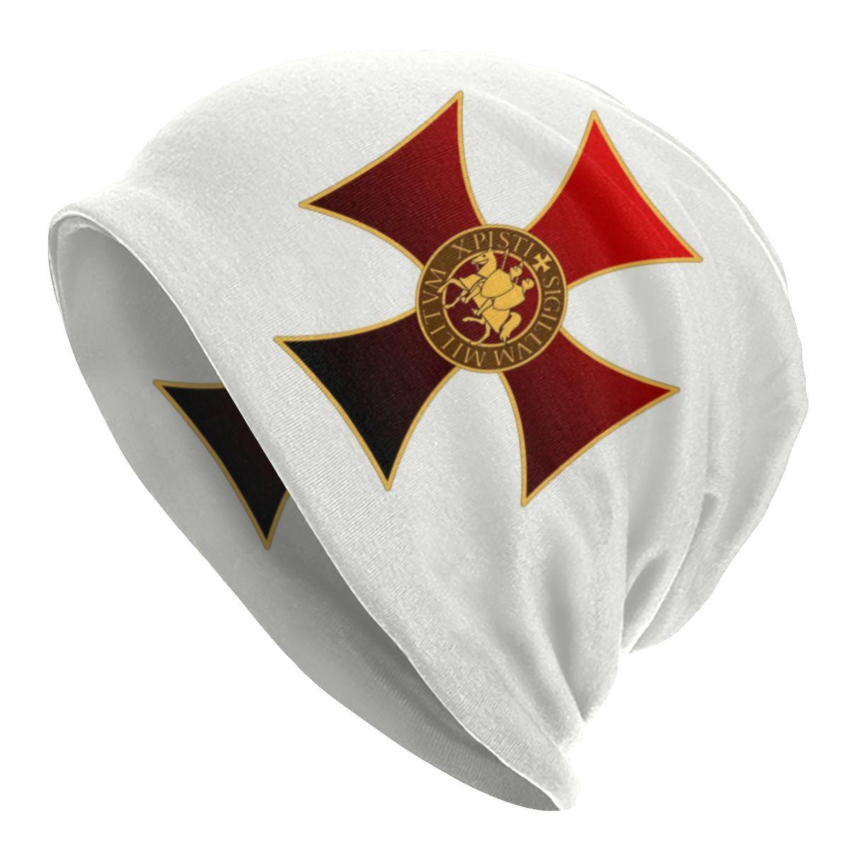 

Рыцари-тамплиеры Печать Крест Черепа Шапочки Шапка Унисекс Чепчик Зимние Теплые Вязаные Шапки На открытом воздухе Средневековые шапки Крестоносцы