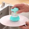 Kitchen Wash Pot Dish Brush Washing Utensils With Washing Up Liquid Soap Dispenser Household Kitchen Cleaning Accessories