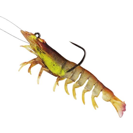 1/3/6Pcs Fishing Lures Shrimps Baits with Hook Realistic Looking Vibrant Color Freshwater Saltwater Shrimp Swimbaits Soft Lures