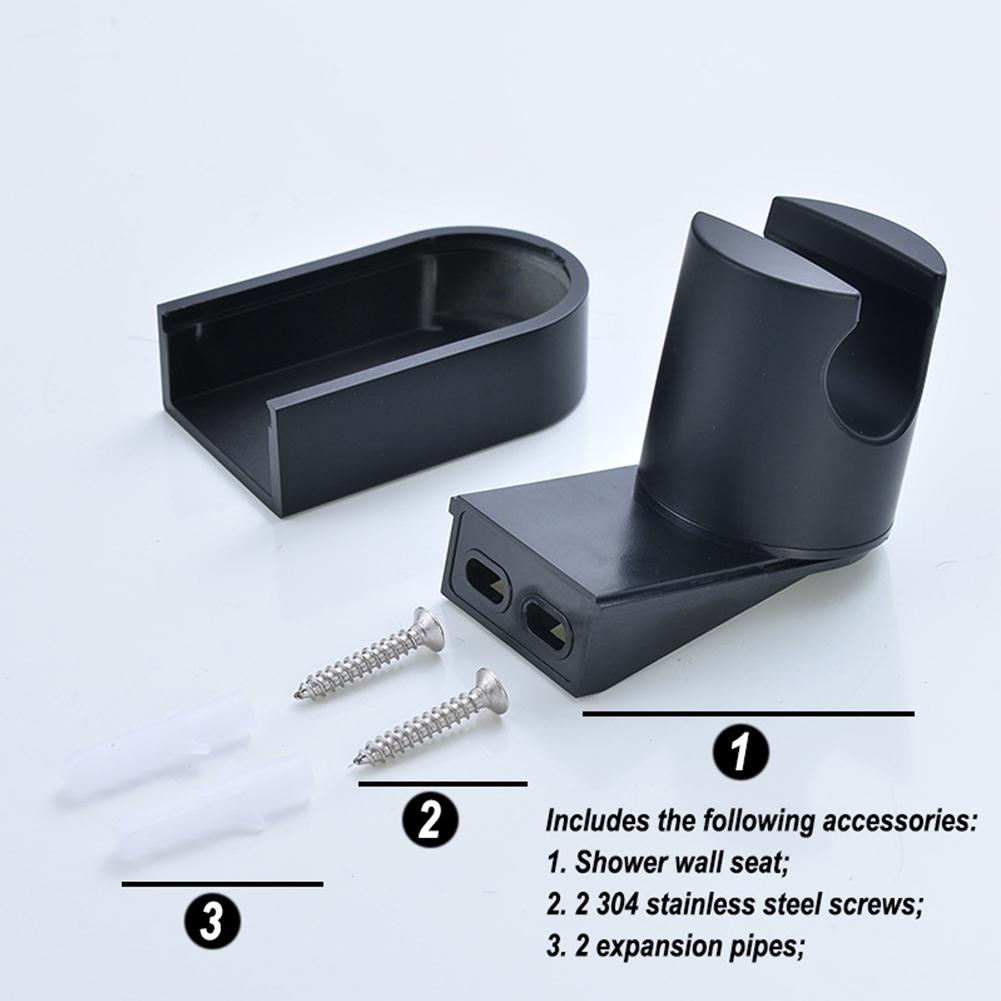 Duschkopfhalter Wandmontage Duschkopfhalter Verstellbare Schiebehalterung Schwarz ABS Dusche Festsitz Badezimmerzubehör