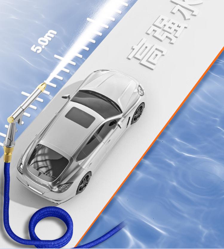 Telescopic High Pressure Car Wash Water Gun with Explosion-Proof Garden Hose