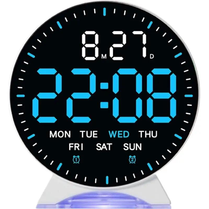 Multifunctional Electronic Clock LED Alarm Clock Soft High-definition Display Light Function Electronic Simple Night Clock K5M9
