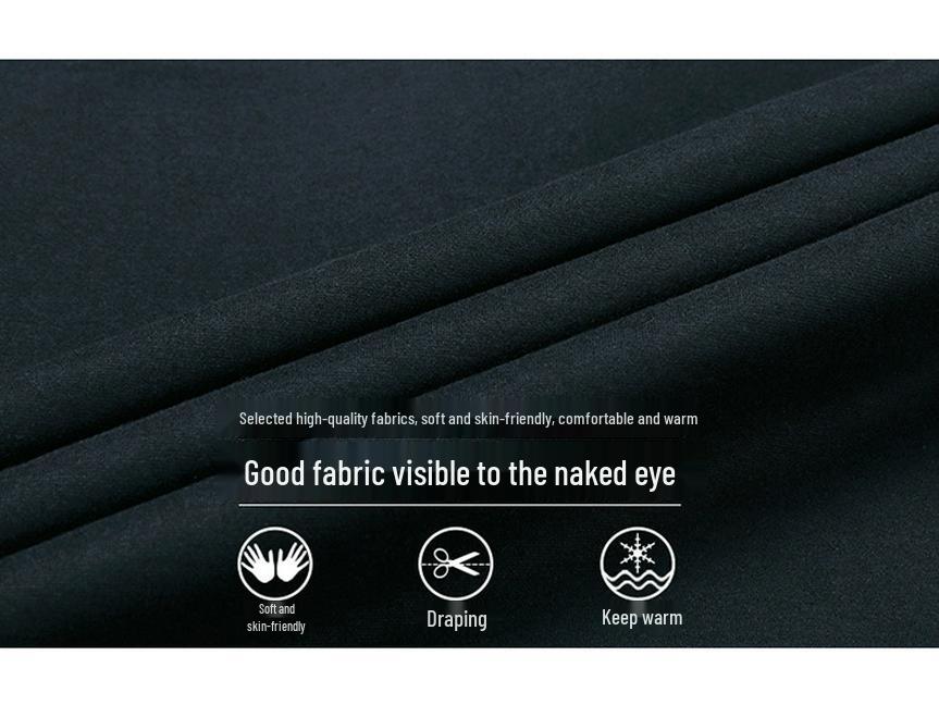 Men's 2025 Winter Premium Long-Sleeve Polo with Wool & Silk Fleece Lining, High-End Casual Base Layer