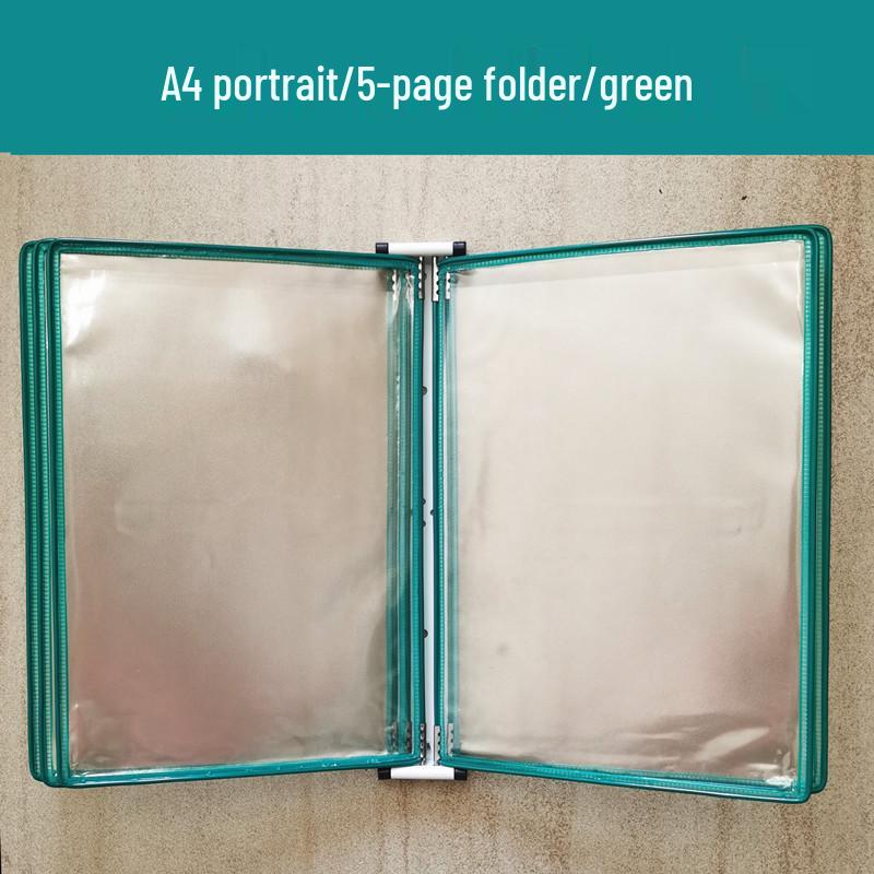 A4 Wandmontierter Klapp-Aktenordner, 5-seitiger SOP-Displayständer