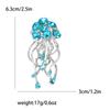 Rhinestone Sea Life Brooches for Women Unisex Glass Animal Pins Banquet Party Backpack Gifts Jewelry Accessories