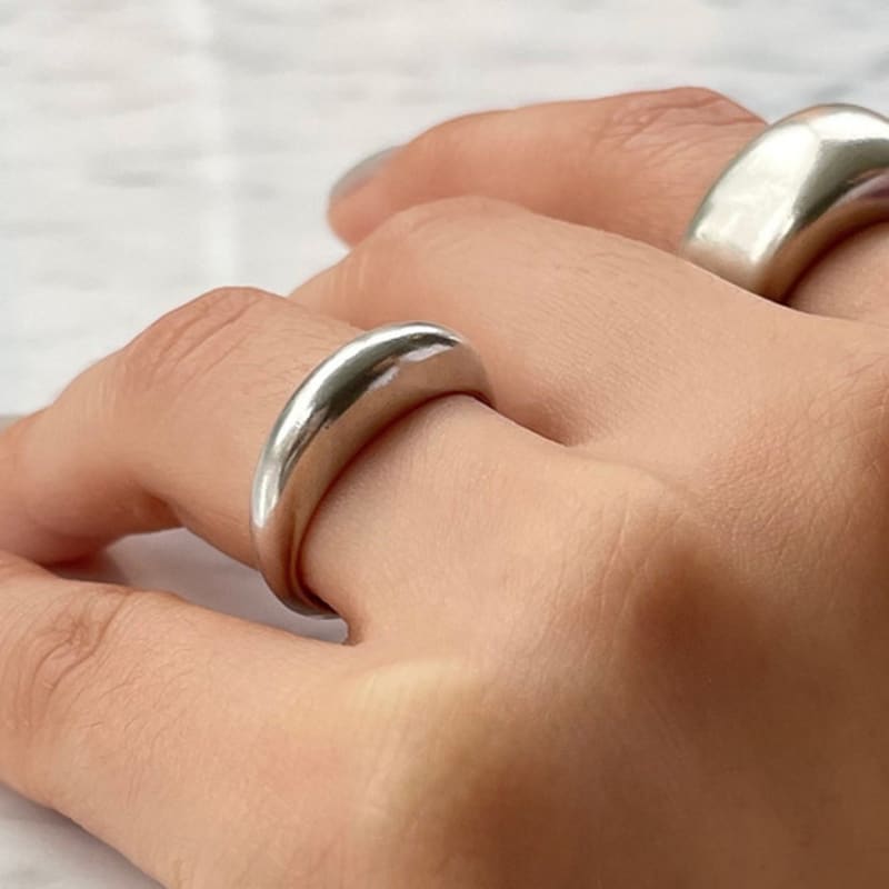 

geegee [silver925] matt oval ring SILVER