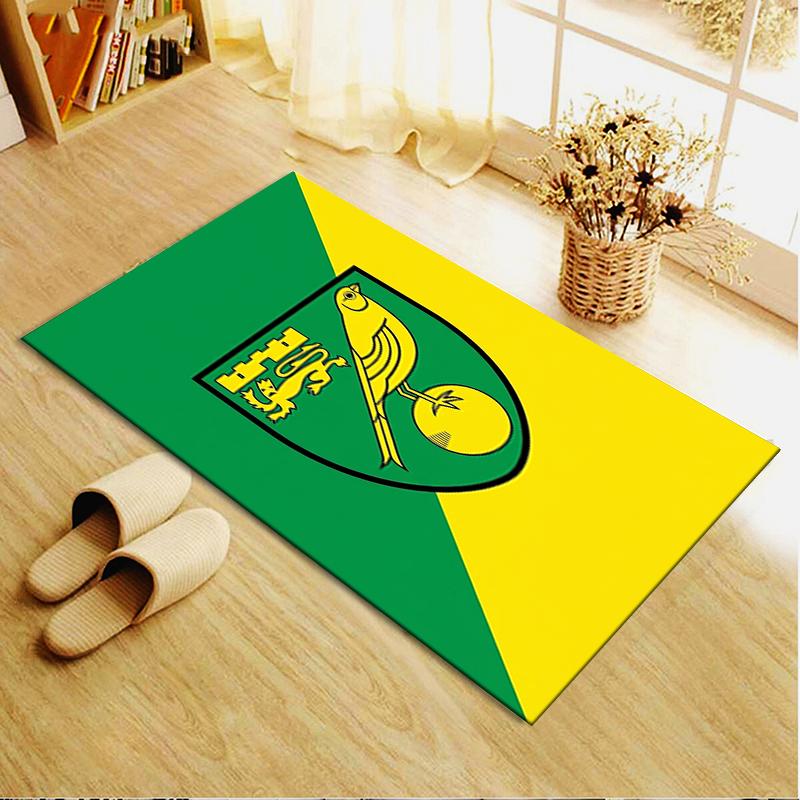 Norwich City FC Carpet Rug for Living Room Bedroom Home Sofa Decoration,Kids Play Non-slip Floor Mat