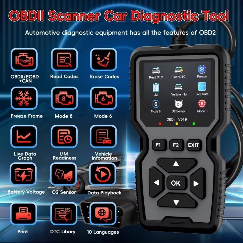 Advanced OBD2 Scanning Diagnostic Tool Professional Engine Code Reader And Reset Real-Time Data Diagnostic Reading Tool