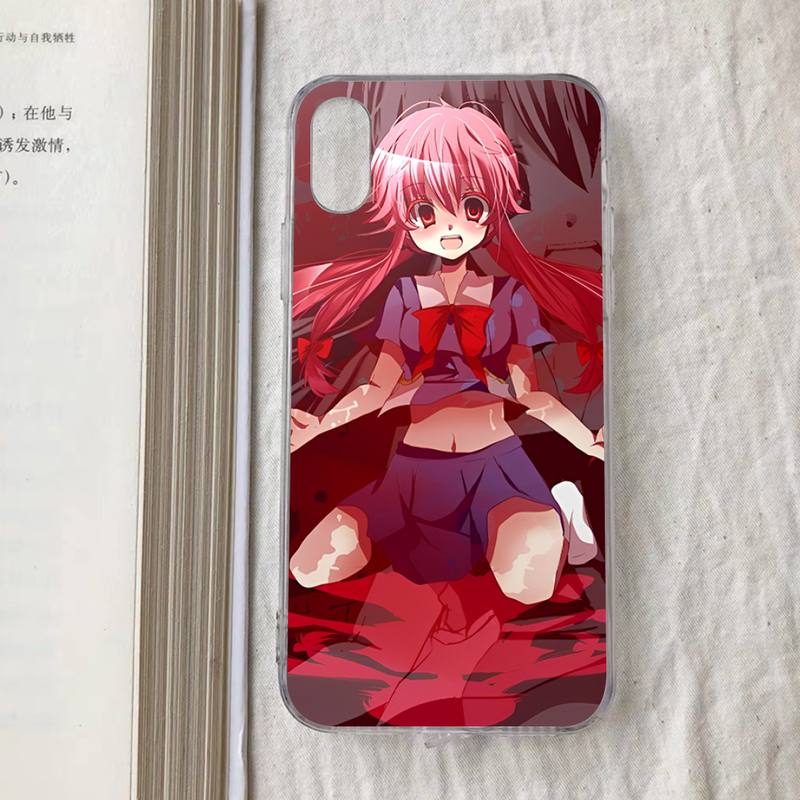 Mirai Nikki Future Diary Gasai Yuno Phone Case For iPhone 13 14 Pro Max XS XR 12 11 Pro 13 Mini 6 7 8 Plus Clear Back Cover Capa