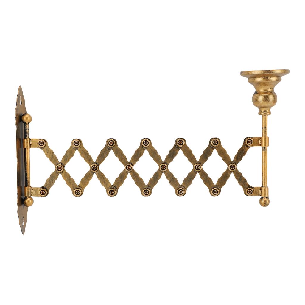 Extendable Taper Candle Holder Iron Vintage Metal Wall Candle Sconce Candlestick Holder Wall Decor for Living Room Housewarming Gift