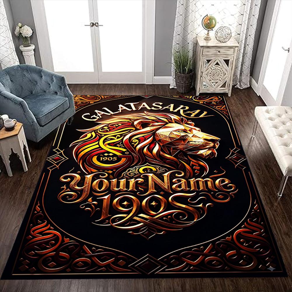 Galatasaray Pride Customizable Name Floor Rug Office Rug Design for Hallway Game Room Kitchen Study room Anti-slip Rug Office home decor