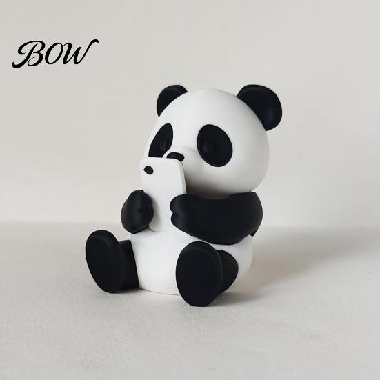 Decorative Figures for Study 3D Printed Panda Ornaments, Cute & Pillow Desktop Figurine, Stress Relief Sculpture Car Interior Styling Ornaments