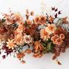 Retro Brown Floral Silk Flower Wall Hanging for Weddings and Events