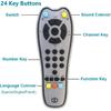 Kids Realistic TV Remote Control with Soft Light and Sound, Early Educational Learning Remote Toy with 3 Different Language, Musical Remote Toy for 6