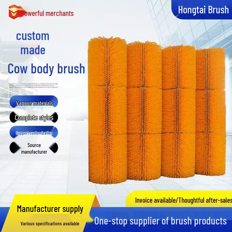 Hongtai Cattle & Horse Bristle Body Massage & Cleaning Brush Custom оранжевый