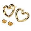 Ear Studs Hollow Heart Shape Exquisite Fashionable Versatile Stud Earrings for Daily Dating Work